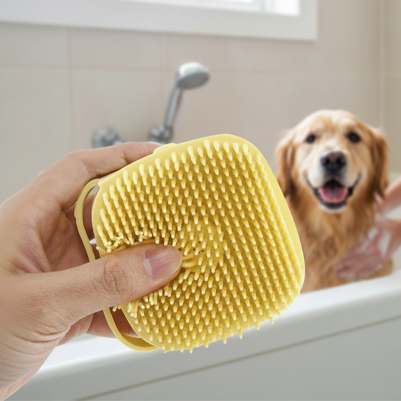 Escova de Banho Pet Soft Rub® - 3 em 1 | Box com 2 unidades