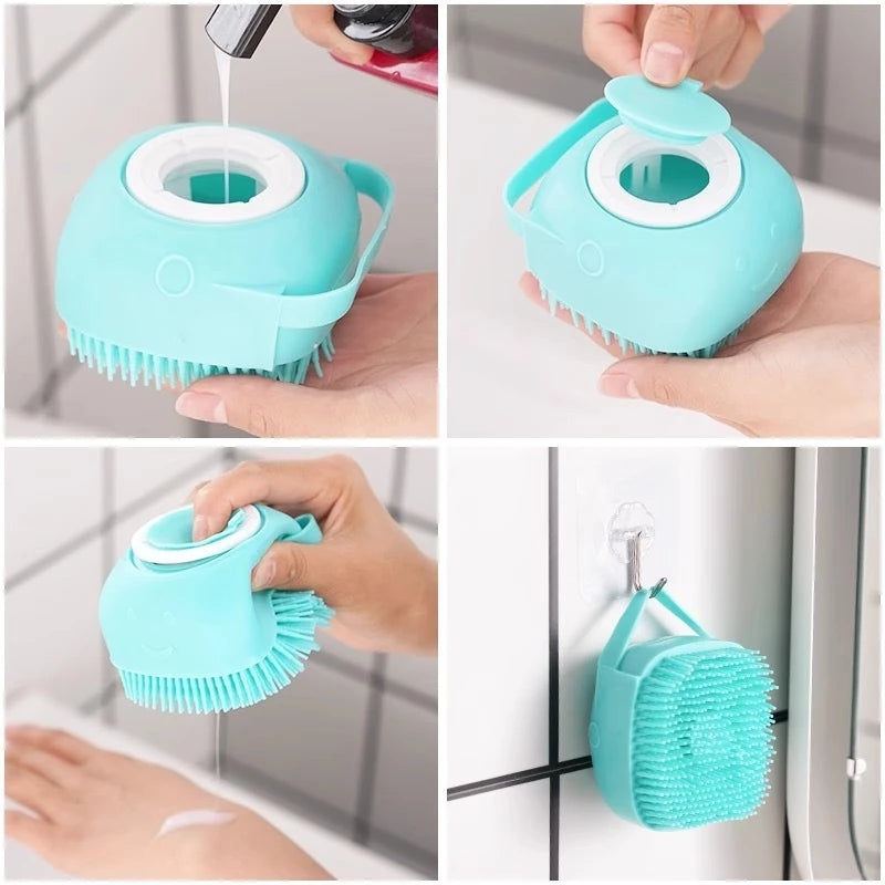 Escova de Banho Pet Soft Rub® - 3 em 1 | Box com 2 unidades