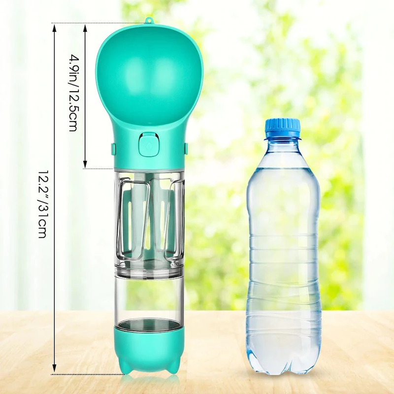Super Garrafa Portátil para Pets 4 em 1